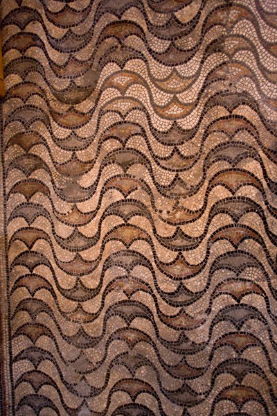 Detalhe da decoração do chão (mosaico) de School Italian