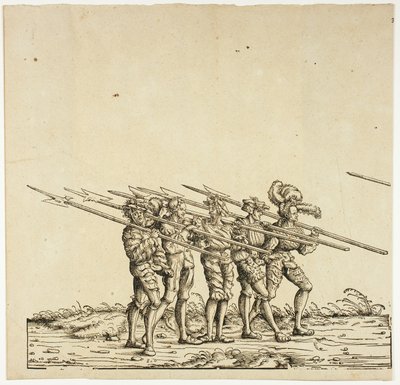 Alabardeiros, da Procissão Triunfal de Maximiliano de the Elder Hans Burgkmair