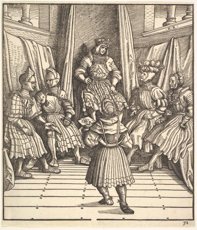 Ilustração do Rei Branco Der Weiß König, séculos XV-XVI. de the Elder Hans Burgkmair