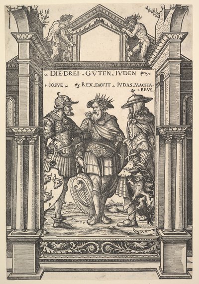 Os Três Heróis Judeus, de Heróis e Heroínas, 1516. de the Elder Hans Burgkmair