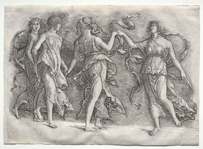 Quatro Musas Dançantes, c. 1497. de the so called Premier Engraver