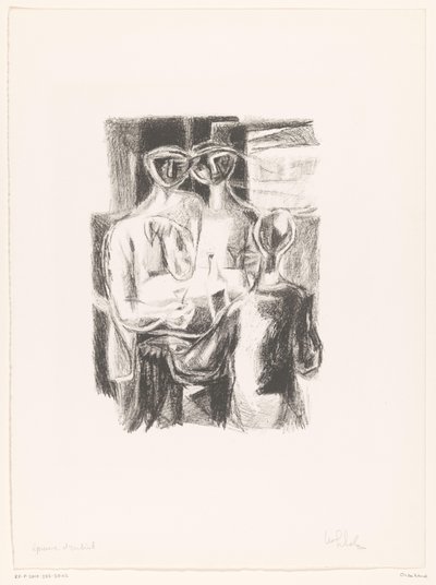 Casal à mesa de unknown (signed by artist)