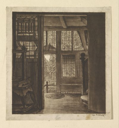 Interior da casa de Rembrandt de weduwe Dietrich