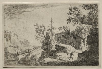 Uma paisagem de montanha de workshop of Giunta di Tugio