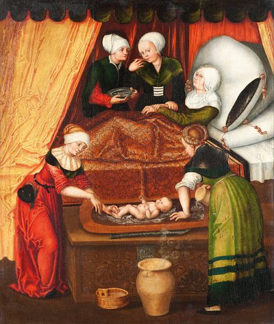 Nascimento da Virgem Maria, 1518 de workshop of Lucas Cranach the Elder