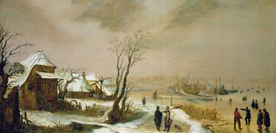 Paisagem de inverno, c.1611-46 (pintura) de Adam van Breen