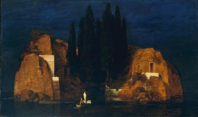 Ilha dos Mortos, segunda versão, 1880 (óleo sobre madeira) de Arnold Böcklin