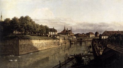 O Fosso do Zwinger em Dresden de Bernardo Bellotto