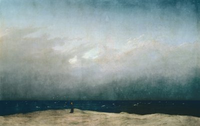 Monge pelo mar de Caspar David Friedrich
