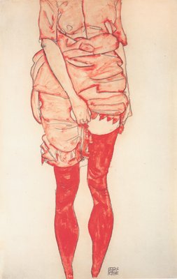 Mulher sentada com joelhos dobrados, 1917