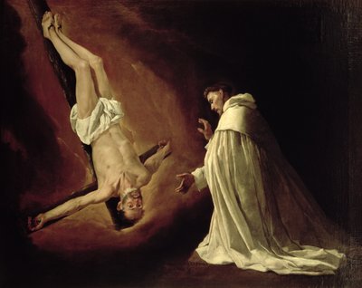 Aparição de São Pedro a São Pedro Nolasco (1182-1256) 1629 de Francisco de Zurbaran
