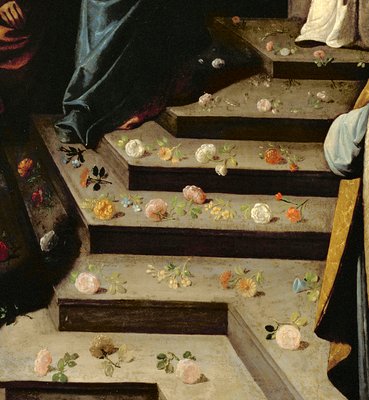 Flores espalhadas (detalhe de 109931) de Francisco de Zurbaran