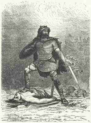 O deus nórdico Tyr (gravura)