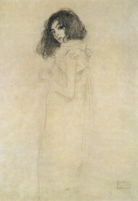 Retrato de uma jovem mulher, 1896-97 de Gustav Klimt