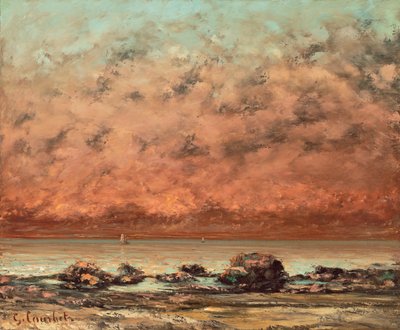 The Black Rocks em Trouville, 1865-1866 de Gustave Courbet