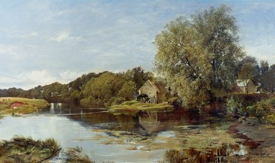 Em Milton Mill, no rio Irvine, 1855 de Horatio McCulloch