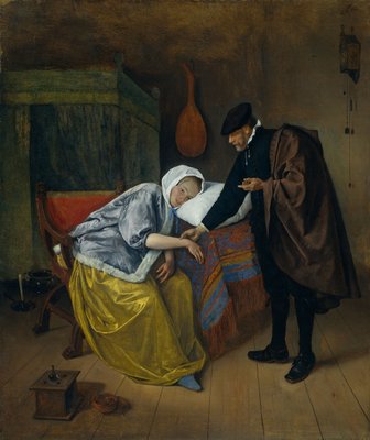 Mulher doente de Jan Havickszoon Steen