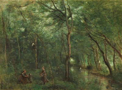Catadores de Languille de Jean Baptiste Camille Corot