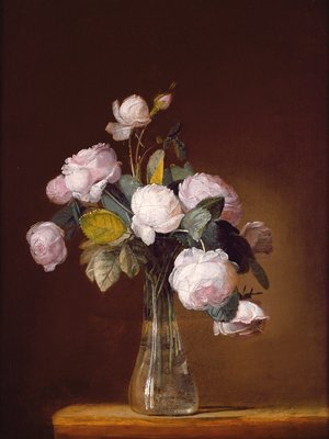 Rosas em uma borda de pedra de Jean Louis Prevost