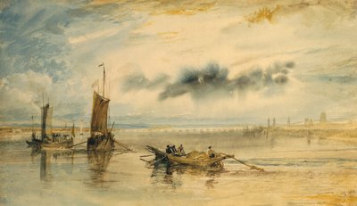 Mainz e Kastell, 1817 (wc e bodycolour no papel) de Joseph Mallord William Turner