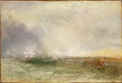 Mar tempestuoso que quebra em uma costa, 1840-5 de Joseph Mallord William Turner