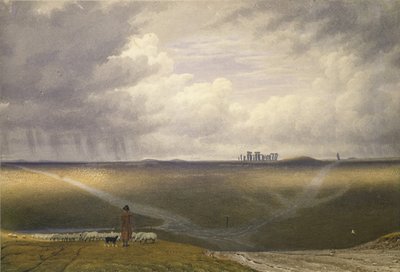 Stonehenge - Um dia chuvoso (aguarela sobre papel) de Joseph Mallord William Turner