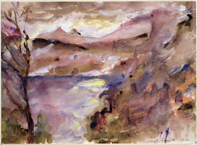 Vista do Lago Walchen, 1919 de Lovis Corinth