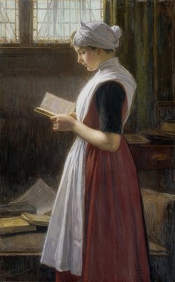 Garota órfã de Amsterdã. Por volta de 1890-1910 de Nicolaas van der Waay