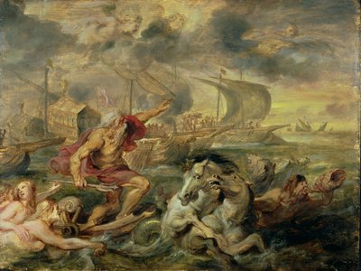 Netuno, acalmando a tempestade, 1635 de Peter Paul Rubens