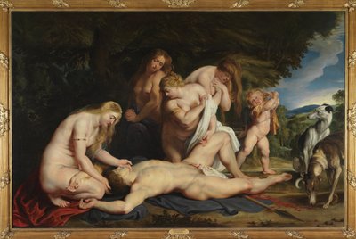 A Morte de Adônis (com Vênus, Cupido e as Três Graças) de Peter Paul Rubens