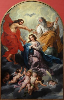 A coroação da virgem de Peter Paul studio of Rubens