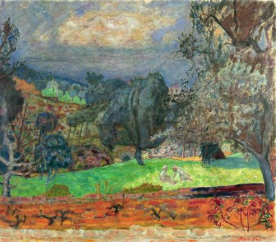Paisagem com sol poente, 1927 de Pierre Bonnard