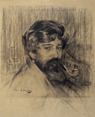 Retrato de Santiago Rusiñol de Ramon Casas i Carbo