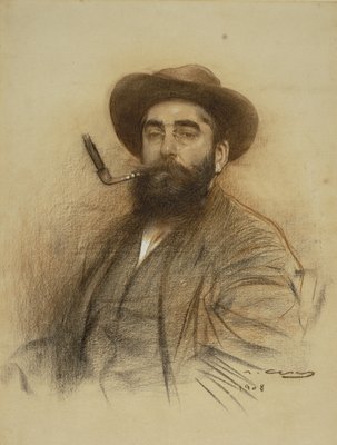 Auto-retrato de Ramon Casas i Carbo