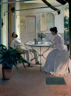 Open Air Interior, Barcelona, 1892 de Ramon Casas i Carbo