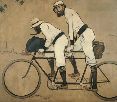 Ramon Casas e Pere Romeu em um Tandem de Ramon Casas i Carbo