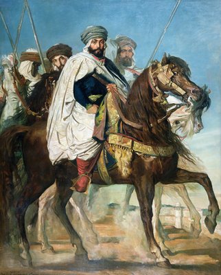 Ali Ben Ahmed, o último califa de Constantino, com sua comitiva fora de Constantino, 1845 de Théodore Chassériau