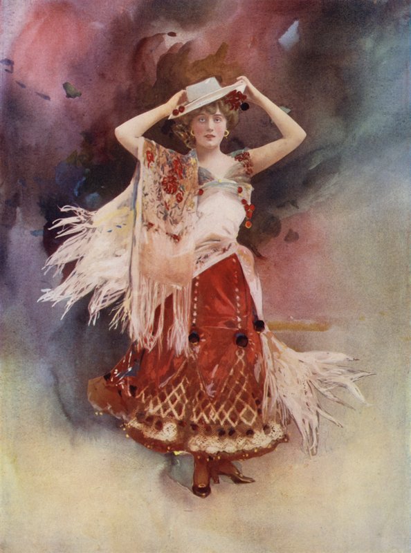Senhorita Evie Greene em Kitty Gray (foto colorida) de English Photographer