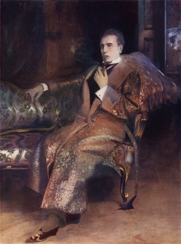 Sr. William Gillette em Sherlock Holmes (foto colorida) de English Photographer
