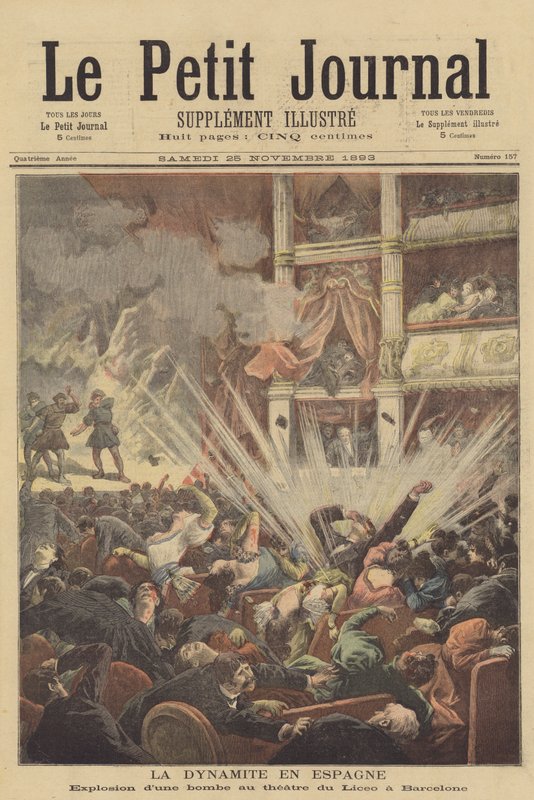 Ataque a bomba anarquista na Espanha de French School