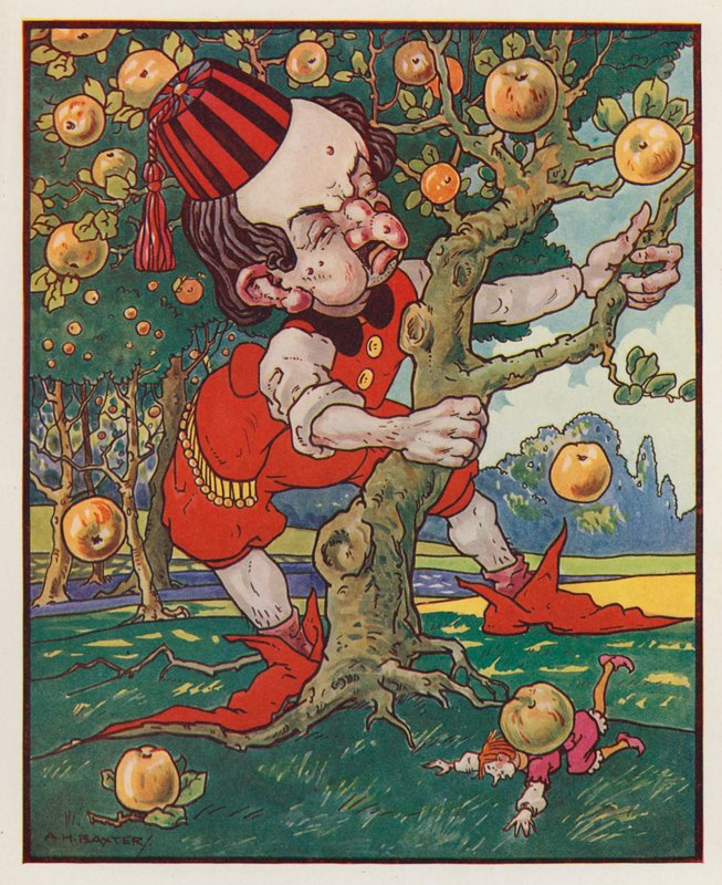 Ilustração para "As Viagens de Gulliver" de Jonathan Swift (litografia a cores) de (after) American School
