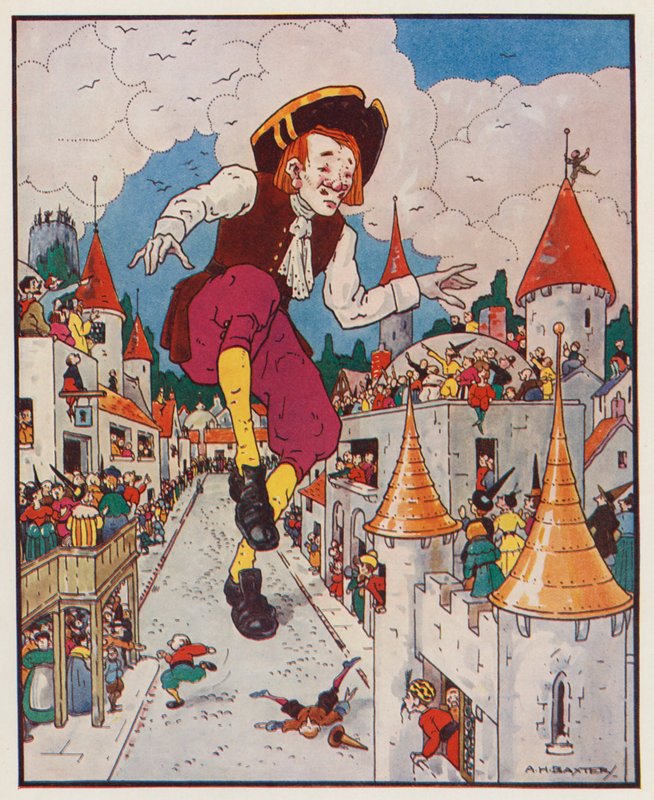 Ilustração para "As Viagens de Gulliver" de Jonathan Swift (litografia a cores) de (after) American School