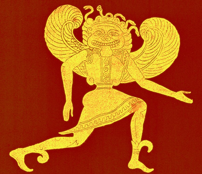 Gorgon etrusco, do Museu Campana, ilustração da 