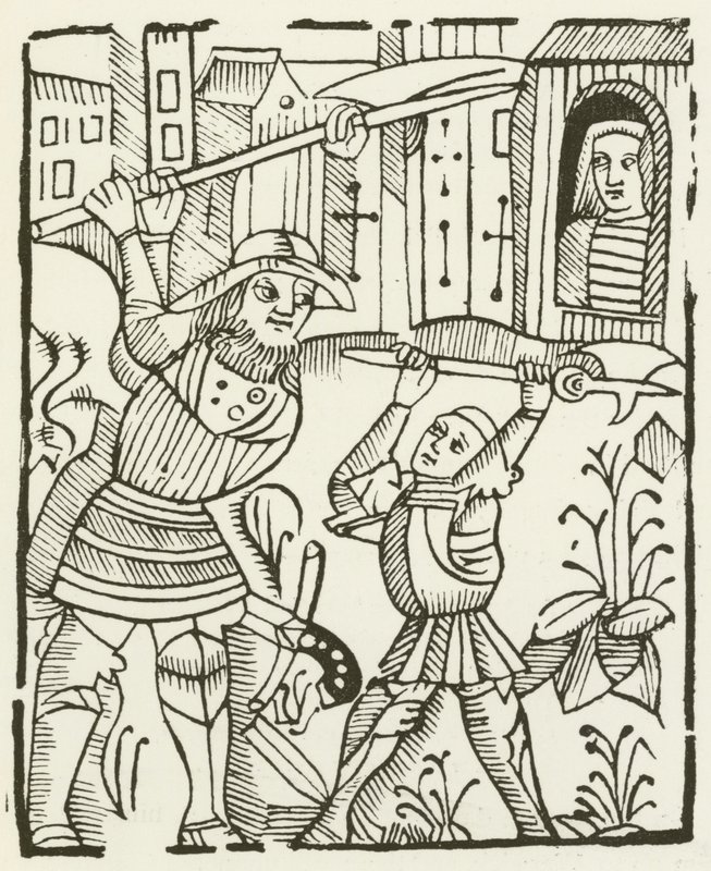 Guy of Warwick (gravura) de (after) English School