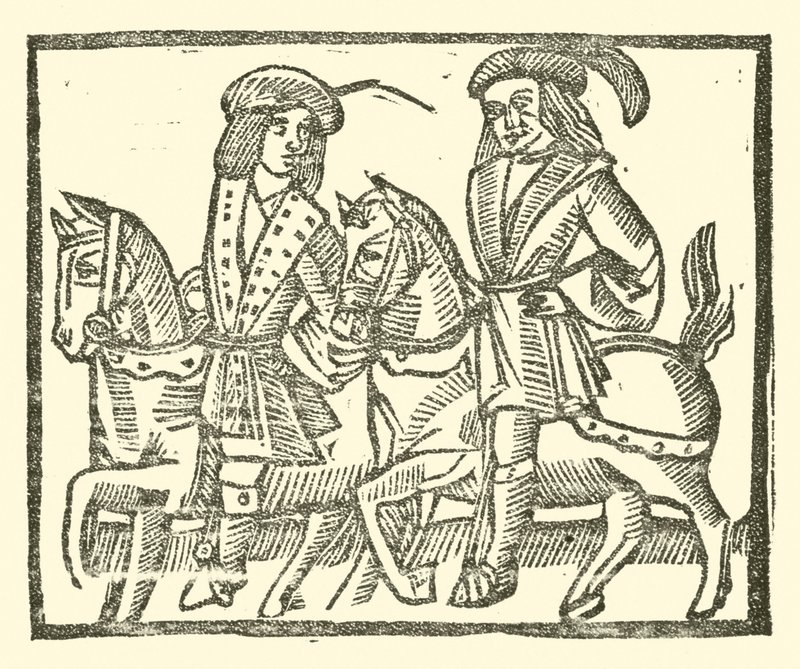 Ilustração para As Baladas Roxburghe (xilogravura) de (after) English School