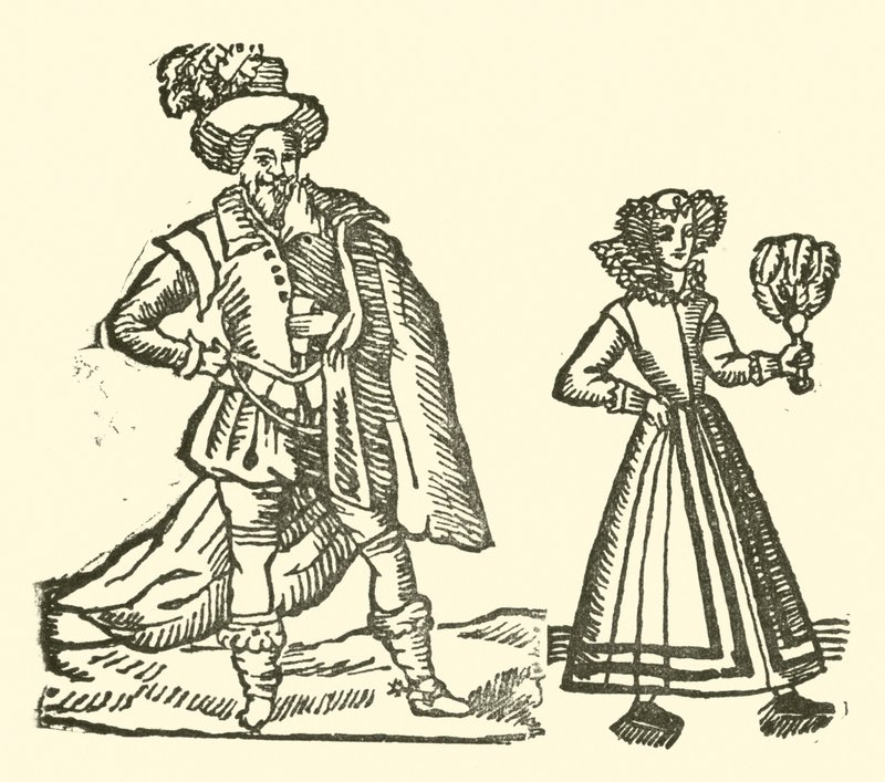 Ilustração para As Baladas Roxburghe (xilogravura) de (after) English School
