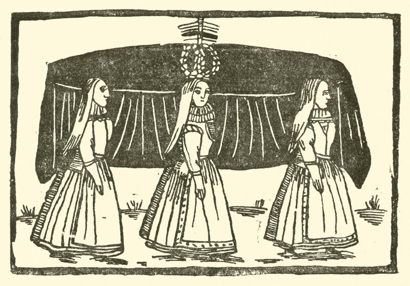 Ilustração para As Baladas Roxburghe (xilogravura) de (after) English School