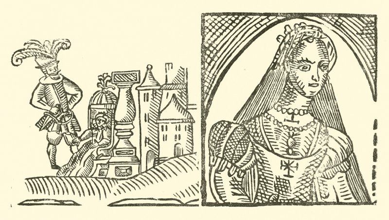 Ilustração para As Baladas Roxburghe (xilogravura) de (after) English School