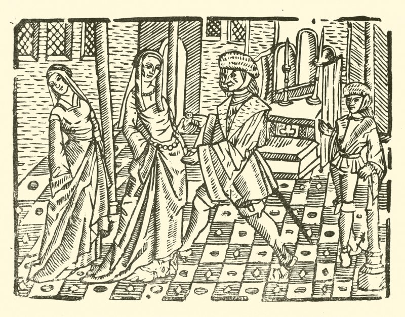 Ilustração para As Baladas Roxburghe (xilogravura) de (after) English School