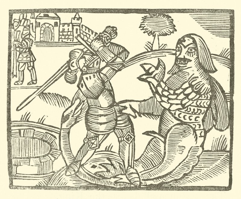 Ilustração para As Baladas Roxburghe (xilogravura) de (after) English School